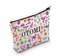 Mexican Themed Makeup Bag Mexican Folk Art Lover Gift Colorful Mexican Flowers Cosmetic Bag Mexican Fiesta Party Gifts