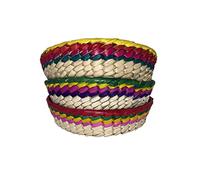 Mexican Tortilla Basket Set - Large Tortilla Warmer 8 inches - Vibrant Tortilla Holder, Pancake Warmer, Taco Keeper - Authentic Tortillero Set for Kitchen, Party Mexican Décor (3, 1/2 Kg Rainbow)