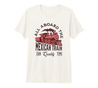 Mexican Train Dominoes All Aboard the Mexican Train Fun Time Premium T-Shirt