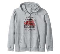 Mexican Train Dominoes All Aboard the Mexican Train Fun Time Zip Hoodie