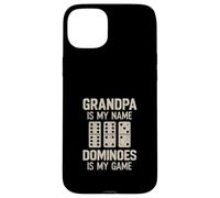 Mexican Train Grandpa Domino Player Dominoes Lover Tile Game Case for iPhone 15 Plus