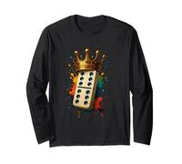 Mexican Train Master Domino Player Dominoes Lover Tile Game Long Sleeve T-Shirt