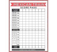 Mexican Train Score Pads: Score Sheets for Dominoes, Book for Keeping Score of Your Dominoes Games 8.5x11 inch Large