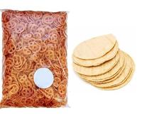 Mexican Vegan Chicharron 1000 g & Real Mexican Tortillas with Nixtamal 800 g, Vegan, Gmo-Free, Gluten Free