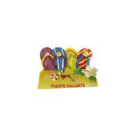Mexico 3D Puerto Vallarta Fridge Magnet Souvenir Gift,Resin Handmade Puerto Vallarta Refrigerator Magnet Home & Kitchen Decoration Collection