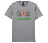 Mexico 86 T-Shirt, Retro World Cup Football Inspired Unisex Tee Grey