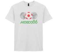 Mexico 86 T-Shirt, Retro World Cup Football Inspired Unisex Tee White