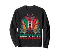 Mexico Butterfly Floral Folk Art Mexican Sweatshirt