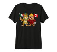 Mexico Canada Flag Mexican Canadian Roots México Heritage Premium T-Shirt
