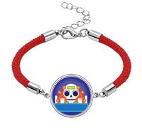 Mexico Candy Skeleton Day of Dead Lucky Red String Bracelet Rope Bracelet Handmade
