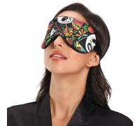Mexico Cinco De Mayo Pandas Floral Travel Essential Zero Eye Pressure Sleeping Mask with Elastic Adjustable Band Blackout with Adjustable Elastic Strap Zero Eye Pressure Sleeping Mask