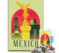 Mexico City 1000 Piece Jigsaw Puzzles for Adults Gifts,Decompressing Intellectual Educational Toy Birthday Present,Gifts,Wall Art 38x26cm