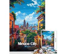 Mexico City Skyline 1000 Piece Jigsaws for Adults Puzzle Stimulate Active Brain And Mind Gentle Relaxing Fun Activity (50x75cm)