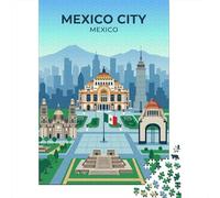 Mexico City Skyline And Landmarks 70x50cm 1000pcs Jigsaw Puzzle, 1000 Piece
