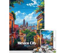 Mexico City Skyline Jigsaw for Teenagers 1000 Pieces Stimulate Active Brain And Mind Gentle Relaxing Fun Activity (38x52cm)