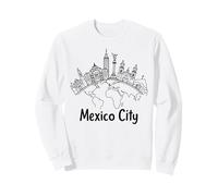 Mexico City Skyline Minimalist Line Art Travel Souvenir Sweatshirt