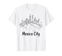 Mexico City Skyline Minimalist Line Art Travel Souvenir T-Shirt