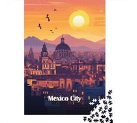 Mexico City Skyline Sunset 1000 Piece Jigsaw, 70x50cm/1000pcs