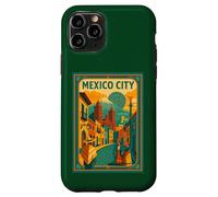 Mexico City Vintage Retro Travel Poster Design Case for iPhone 11 Pro