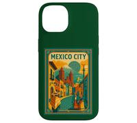 Mexico City Vintage Retro Travel Poster Design Case for iPhone 14