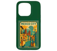 Mexico City Vintage Retro Travel Poster Design Case for iPhone 15 Pro