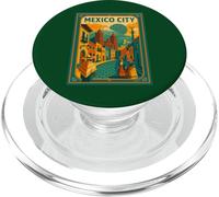 Mexico City Vintage Retro Travel Poster Design PopSockets PopGrip for MagSafe