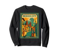 Mexico City Vintage Retro Travel Poster Design Sweatshirt