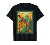 Mexico City Vintage Retro Travel Poster Design T-Shirt