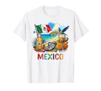 Mexico Coastal Tequila Mezcal Beach Skyline Pride Souvenir T-Shirt