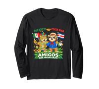 Mexico Costa Rica Flag Mexican Costa Rican Roots México Long Sleeve T-Shirt