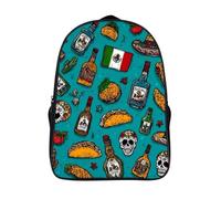 Mexico Culture 16 Inches Backpack Work Travel Laptop Bag Double Compartment Casual Daypack