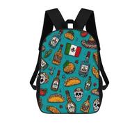 Mexico Culture 17 Inches Large Backpack Work Travel Laptop Bag Casual Daypack