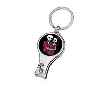 Mexico Dia De Los Couples Trendy Nail Clippers Metal Heavy Duty Sharp Toenail Fingernail Cutter with Nail File