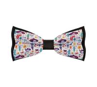 Mexico Dia De Los Muertos Mens Classic Bow Ties Adjustable Length Printed Design Bowtie for Birthdays Valentine's Day Gifts
