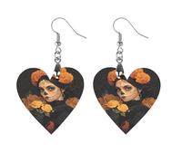 Mexico Dia De Los Muertos Printed Wooden Earrings Pendants Lightweight Dangle Drop Earring Charms Gifts for Women