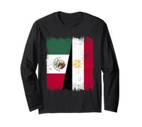 Mexico Egypt Half Flag Mexican Egyptian Heritage Long Sleeve T-Shirt