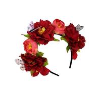 Mexico Festival Flower Hairhoop for Female Wedding Bride Hairband Costume Headpiece for Theme Party Holiday Accessory