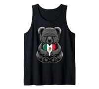 Mexico Flag Bear Mexican Pride Mexican Roots Mexican Flag Tank Top
