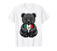 Mexico Flag Bear Mexican Pride Mexican Roots Mexican Flag Value Graphic T-Shirt, Men, White, S