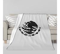 Mexico Flag Eagle Blanket Lamb Fleece Thermal Blanket Air Conditioner Bed Blanket 50"x40"