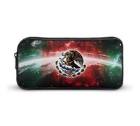 Mexico Flag Eagle Pencil Case Durable Pen Pouch Organizer Portable Stationery Pen Bag Makeup Bag