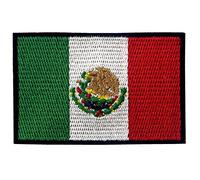 Mexico Flag Embroidered Patch Mexican Applique Fastener Hook and Loop National Emblem