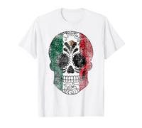 Mexico Flag Gift Sugar Skull Mexican Vintage Value Graphic T-Shirt