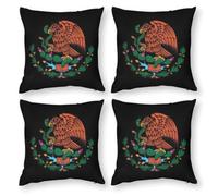 Mexico Flag Logo Cozy Polyester Pillowcase
