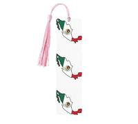 Mexico Flag Map Tassel Bookmarks Set for Women, 5 Pc Wooden Book Study Supplies Accessories for Reading