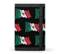 Mexico Flag Men's Trifold Wallet Slim Minimalist ID Credit Holder