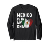 Mexico Flag Mexican DNA Mayan Aztec Inca Mexico Long Sleeve T-Shirt