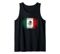 Mexico Flag Mexican Fans Vacation Grunge Outdoors Travel Tank Top
