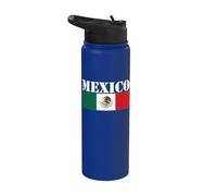 Mexico Flag Mexican Heritage National Pride Stainless Steel Insulated Water Bottle