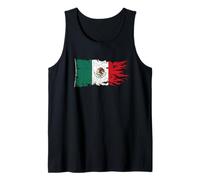 Mexico Flag Mexican Pride Chicano Heritage Tattered Tank Top